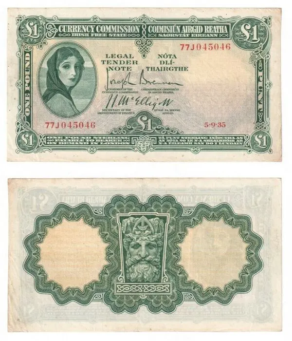 irish pound note lady lavery