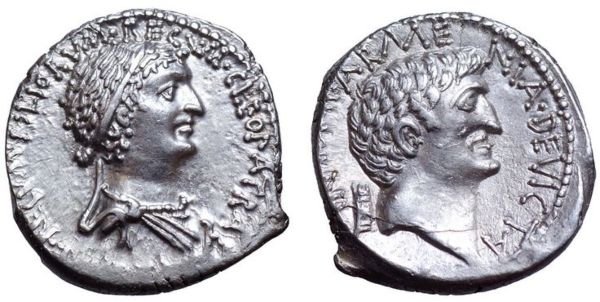 mark antony cleopatra denarius